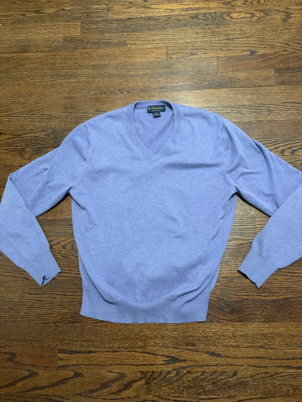 Brooks Brothers Lavender V-Neck Men's Sweater